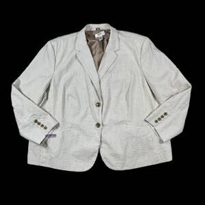 Talbots Blazer in Off White/Black | Size 24